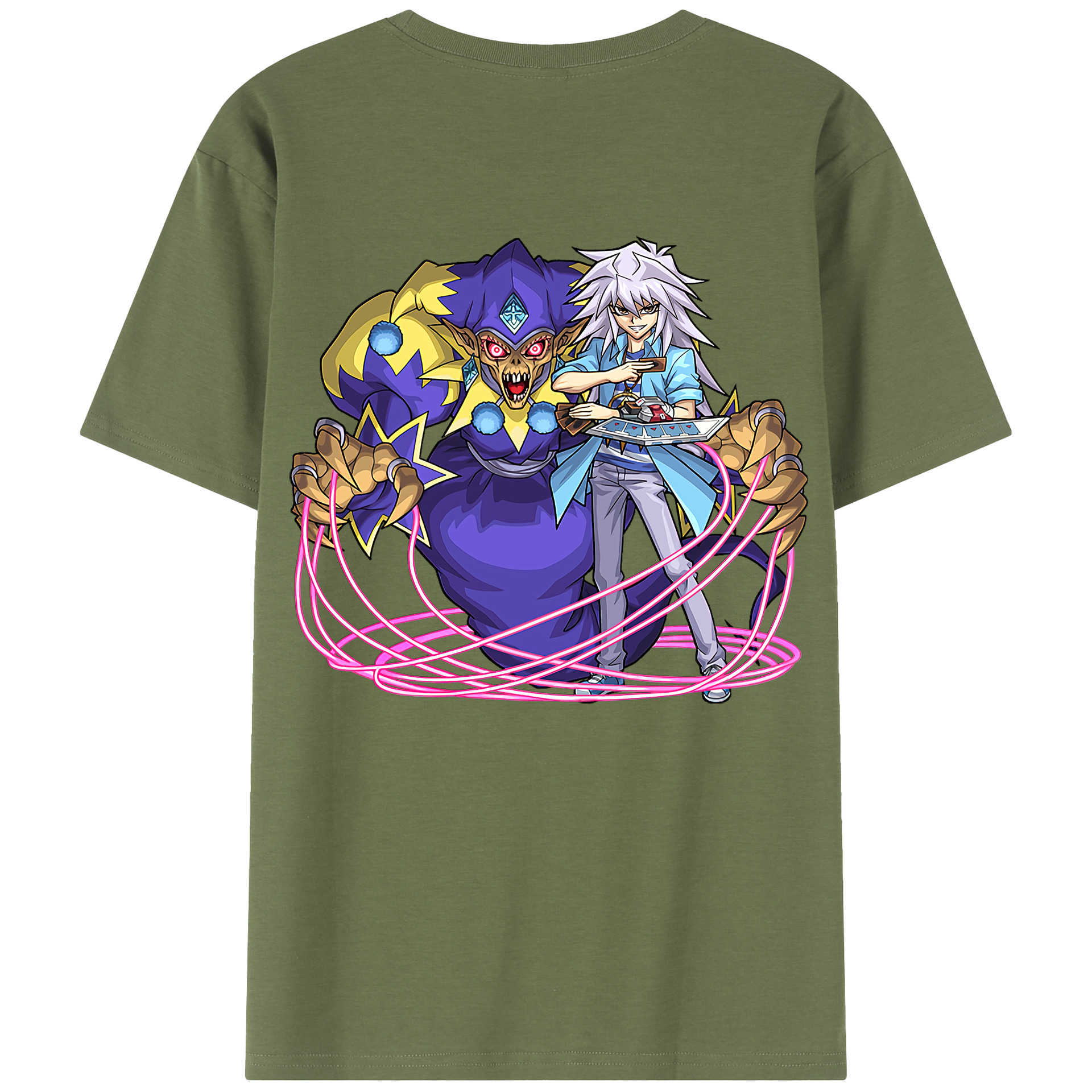 （画像用） 遊☆戯☆王 Yu-Gi-Oh! 綿100％半袖Tシャツ（背面プリント）